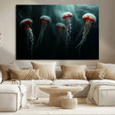 Abstract Jellyfish Wall Art Canvas Print
