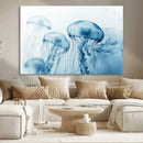 Blue Jellyfish Wall Art Canvas Print