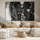 Winter Horse Snow Wall Art Canvas Print
