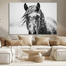 Western Wall Art | Black and White Winter Horse Wall Art | by MyGreatCanvas | Canvas Wall Art Prints | Photo Prints & Wall Decor