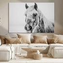 White Horse Wall Art | Ready to Hang and Framed | Winter