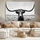 Longhorn Bull Canvas Print | Rustic Farmhouse Wall Art | by MyGreatCanvas | Canvas Wall Art Prints | Photo Prints & Wall Decor