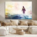 Watercolor Jesus Walking on Water Canvas Print, Christian by MyGreatCanvas | Canvas Wall Art Prints | Photo Prints & Wall Decor