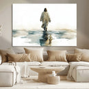Watercolor Jesus Walking on Water Canvas Print, Christian by MyGreatCanvas | Canvas Wall Art Prints | Photo Prints & Wall Decor