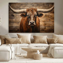Longhorn Bull Wall Art | Canvas Print | Ready to Hang | by MyGreatCanvas | Canvas Wall Art Prints | Photo Prints & Wall Decor