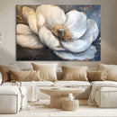White Magnolia Flower Wall Art Canvas Print | Abstract