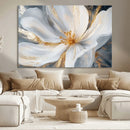 White and Gold Floral Canvas Wall Art - Framed and Ready to by MyGreatCanvas | Canvas Wall Art Prints | Photo Prints & Wall Decor