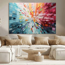 Radiant Bloom Abstract Floral Wall Art Canvas Print -