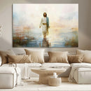 Framed Jesus Walking on Water Wall Art - 3-Panel Christian