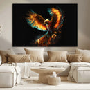 Fiery Phoenix Canvas Print | Ready to Hang Wall Art | Bold