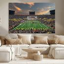 University of Michigan Wolverines Print Canvas, Football