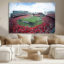 Cincinnati Bearcats Football Team Print - Nippert Stadium Wall Art Canvas Print