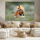 Heartwarming Fox and Baby Cub Wall Art | Ready to Hang by MyGreatCanvas | Canvas Wall Art Prints | Photo Prints & Wall Decor