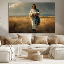 Jesus Shepherd Wall Art | Ready to Hang Triptych Canvas of