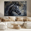 Large Abstract Horse Wall Art Canvas Print | Farmhouse Wall