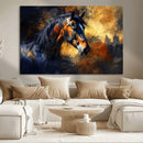 Abstract Horse Art Print - Abstract Canvas Wall Art |