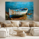 Vintage Boat on Tranquil Waters | Coastal Wall Art for