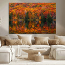 Fall Foliage Wall Art - Autumn Reflection Canvas Print,