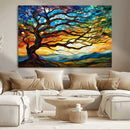 Mosaic Tree Wall Art | Ready to Hang Stained Glass Style