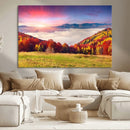 Autumn Mountain Foggy Landscape Wall Art Canvas Print | by MyGreatCanvas | Canvas Wall Art Prints | Photo Prints & Wall Decor