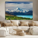 Mount Cook and Lake Pukaki Canvas Wall Art Print – Majestic by MyGreatCanvas | Canvas Wall Art Prints | Photo Prints & Wall Decor