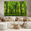 Lush Green Forest Canvas Print | 3-Panel Forest Wall Art |