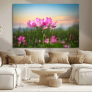 Pink Flower on the Mountain Canvas Print, Framed Pink Flower