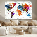World Map Canvas Print – Framed Travel Map Wall Art for by MyGreatCanvas | Canvas Wall Art Prints | Photo Prints & Wall Decor