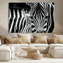 Zebra Wall Art – Zebra Close Up Wall Art – Framed Black by MyGreatCanvas | Canvas Wall Art Prints | Photo Prints & Wall Decor