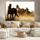 Horses and Cowboys Wall Art Canvas Print by MyGreatCanvas | Canvas Wall Art Prints | Photo Prints & Wall Decor