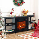 Decorative Modern 48" TV Stand with 18" Insert Electric Fireplace by ParrotUncle