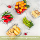 16-Piece Glass Food Storage Containers with Lids – Durable Set by 2Dropme