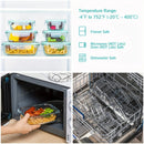16-Piece Glass Food Storage Containers with Lids – Durable Set by 2Dropme