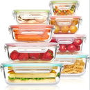 16-Piece Glass Food Storage Containers with Lids – Durable Set by 2Dropme