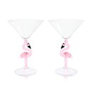 3D Flamingo Martini Glass