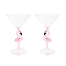 3D Flamingo Martini Glass