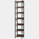 7-Tier Corner Shelf, 78.7" Narrow Bookshelf Corner Bookcase