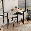 3 pcs Home Kitchen Bistro Pub Dining Table 2 Chairs Set by LJGDeals