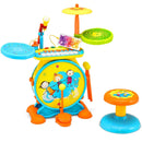 2-in-1 Kids Electronic Drum and Keyboard Set with Stool by LJGDeals