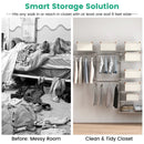 Adjustable Closet Organizer Kit with Shelves and Hanging Rods for 4 to 6 Feet by LJGDeals