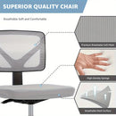 Ergonomic Armless Office Desk Chair Mesh Swivel Rolling Chair with Wheels by 2Dropme