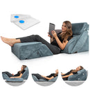 Lunix LX13 6pcs Wedge Pillow Set + Extra Cover Bundle (Navy)