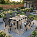 Lume Textilene Stackable Dining Set, 7-Piece