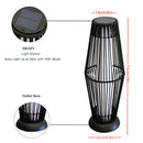 2 Piece Solar Powered Lantern Wicker Solar Patio Lamp by JHY DESIGN