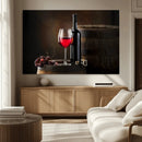 Red Wine and Bottle Canvas Print