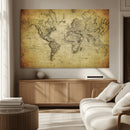 Push Pin World Map Canvas Print – Travel Tracker Wall Art