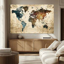 World Map Canvas Print – Detailed Map of the World Wall Art by MyGreatCanvas | Canvas Wall Art Prints | Photo Prints & Wall Decor
