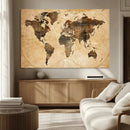 Push Pin World Map Canvas Print – Framed Travel Tracker Wall by MyGreatCanvas | Canvas Wall Art Prints | Photo Prints & Wall Decor