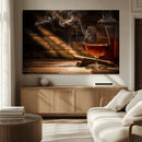 Whiskey and Cigar Wall Art Canvas Print by MyGreatCanvas | Canvas Wall Art Prints | Photo Prints & Wall Decor