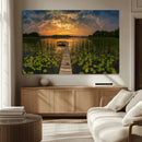 Lake and Flower Wall Art Canvas Print
